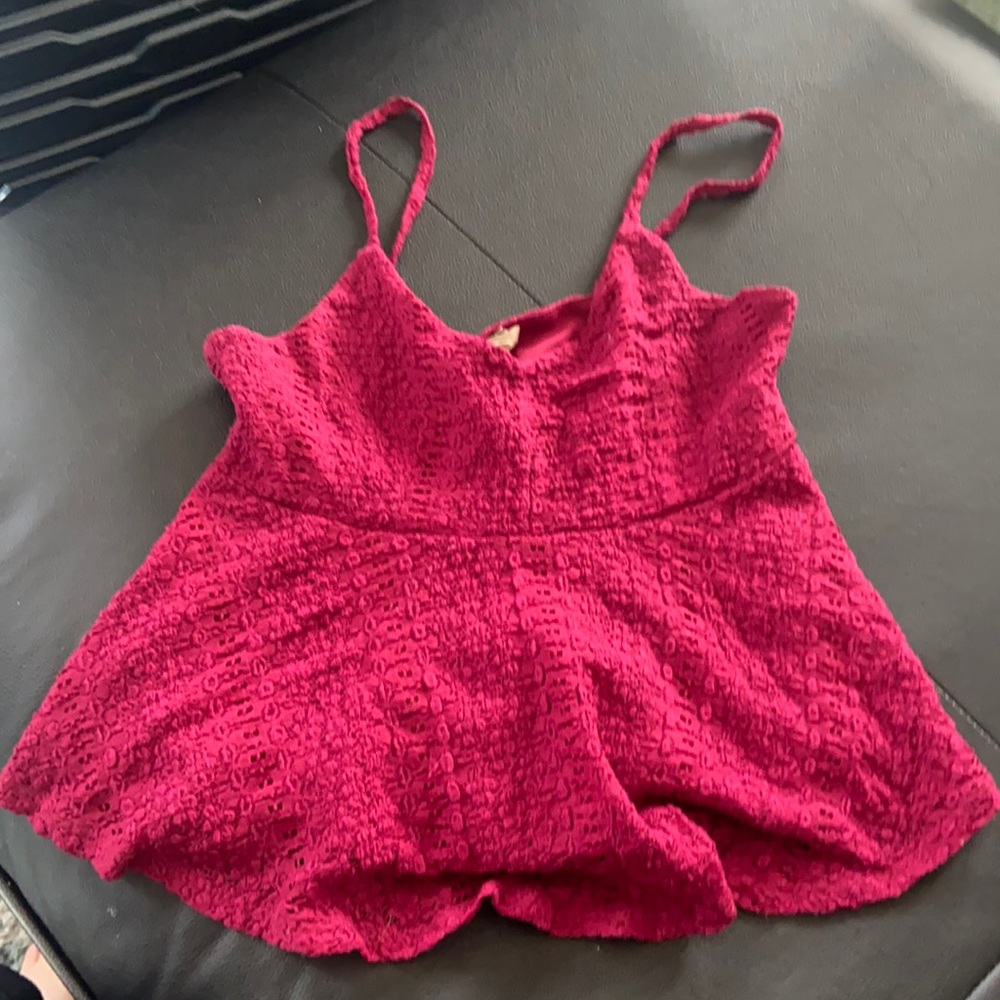 Garage tank top peplum